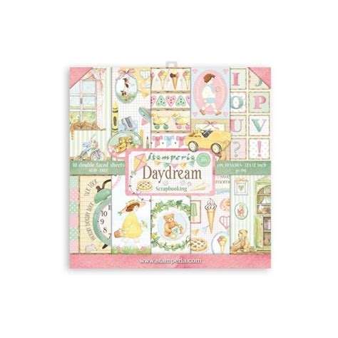 Stamperia Scrapbooking Pad 10 Sheets Cm 305x305 12x12 Daydream