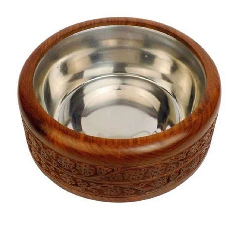 Capacity 750 Ml Round Teak Wood Casserole Chapati Box At Rs 850piece