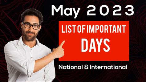 May Full List Of Important National And International Days