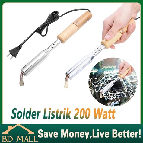 Jual Solder Listrik Watt Dengan Gagang Kayu Wood Handle Soldering