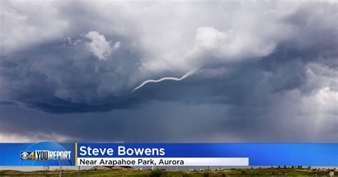 Landspout Funnel Clouds Near Aurora Cbs Colorado