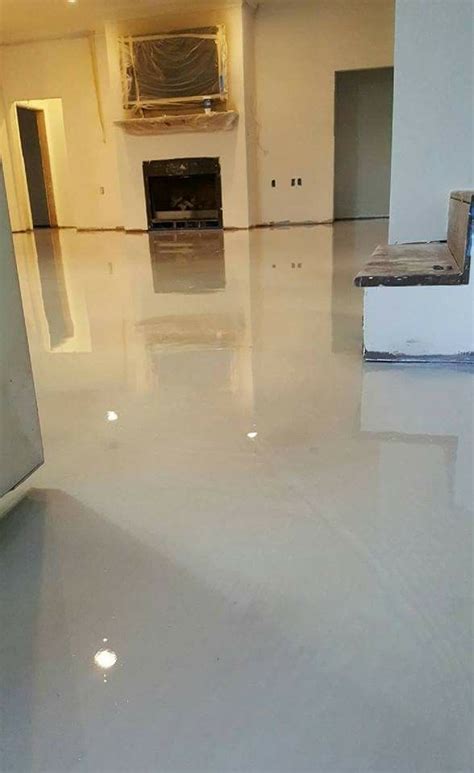 Pearl White Metallic Epoxy Floor By Ras Epoxy Coatings Baton Rouge La