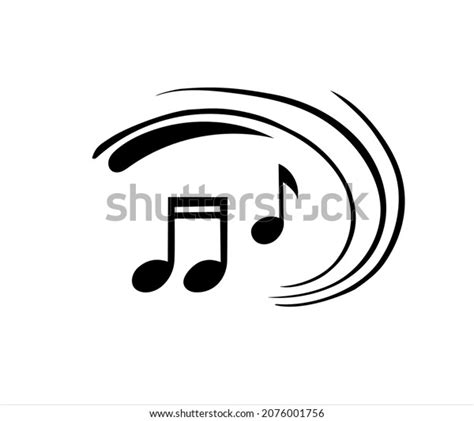 Set Musical Notes Black Silhouette Isolated Stock Vector (Royalty Free ...