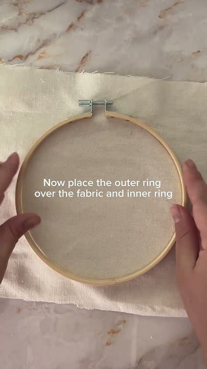 How To Hoop Fabric In An Embroidery Hoop Youtube