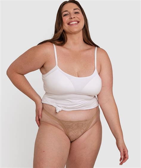 Bras N Things Smooth Comfort Lace Mini V Nude