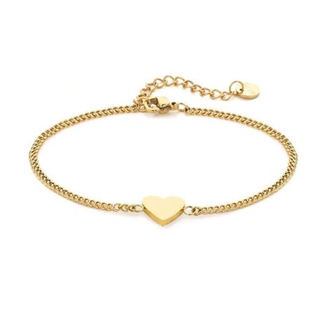 Hart Armband Goud Bol