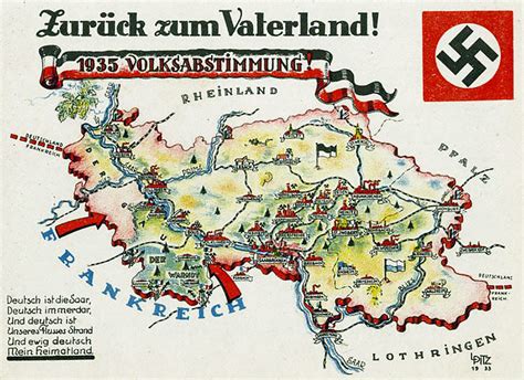 1935 Saarland Germany Postcard Never Was Magazine