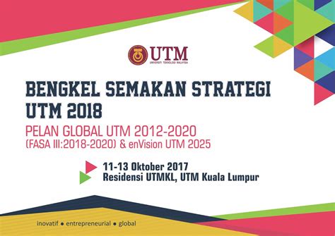 creative media unit bengkel semakan strategi utm  pelan global utm