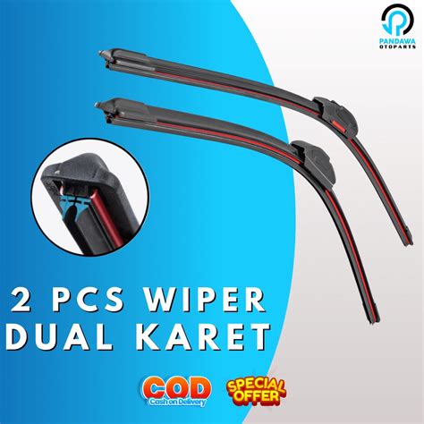 Jual Wiper Frameless Dual Blade Isuzu Mux Wiper 2 Lapis Karet Frameless