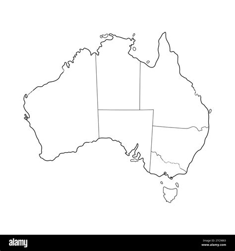 Mapa De Silueta Vectorial Australiano Fotograf As E Im Genes De Alta