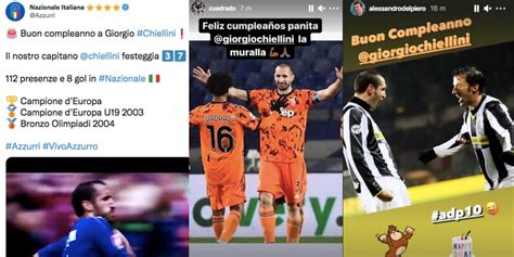 Juve Dalla Nazionale A Del Piero Quanti Auguri Per Capitan Chiellini