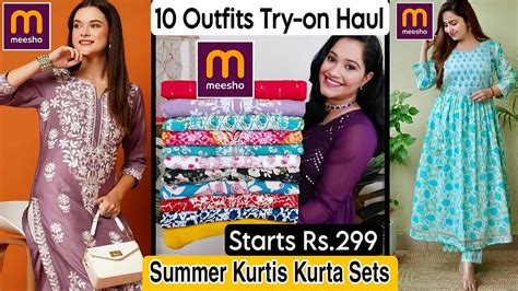 Meesho Summer Kurtis/kurta Sets Haul 💗STARTS RS.299💗Meesho Office ...