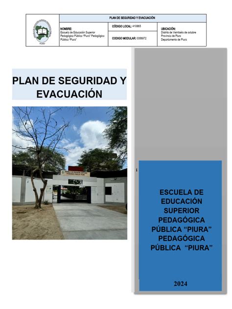 Plan De Seguridad Descargar Gratis Pdf Defensa Civil Riesgo