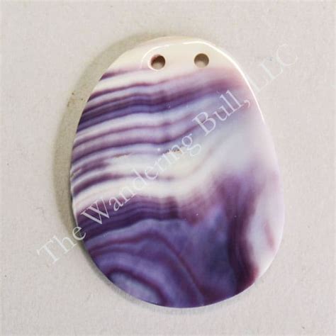 Wampum Pendant Two Hole The Wandering Bull Llc