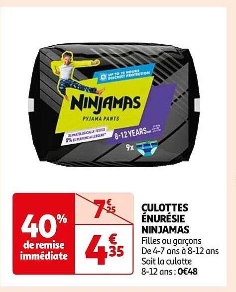 Promo Culottes Nur Sie Ninjamas Chez Auchan Icatalogue Fr