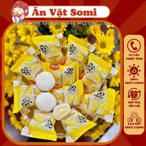 Bánh Mochi nhân kem sữa vị sầu riêng khoai môn đậu nành Mochi phủ