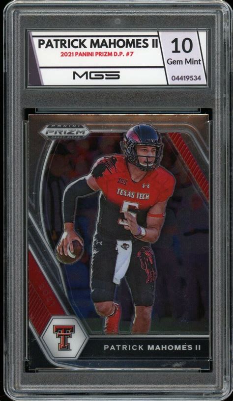 Panini Prizm Draft Picks Patrick Mahomes Mgs Graded Gem Mint