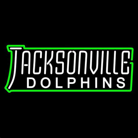 Custom Jacksonville Dolphins Wordmark Pres Logo Ncaa Neon Sign Neon