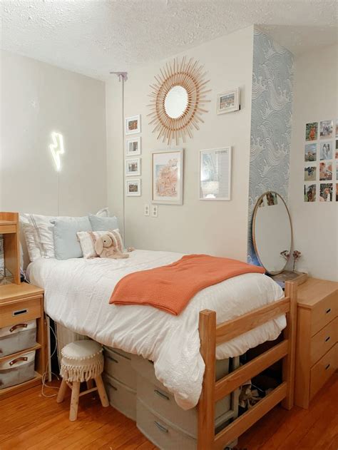 Beachy Preppy Dorm Room Aesthetic Cozy Dorm Room Dorm Room Layouts