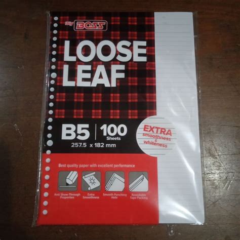 Jual Kertas Binder Loose Leaf B5 Bergaris Per Pak Isi 100 Lembar Big