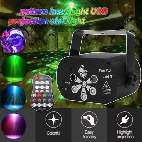 Pattern Laser Projector Stage Light Led Rgb Uv Dj Disco Show Party