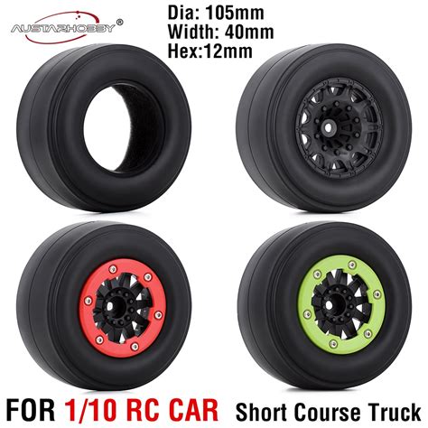 Pcs Set Austar Rc Car Wheels And Tires Scale Mm Hex For Traxxas