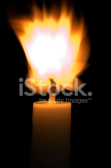 Blazing Candle Stock Photo Royalty Free Freeimages