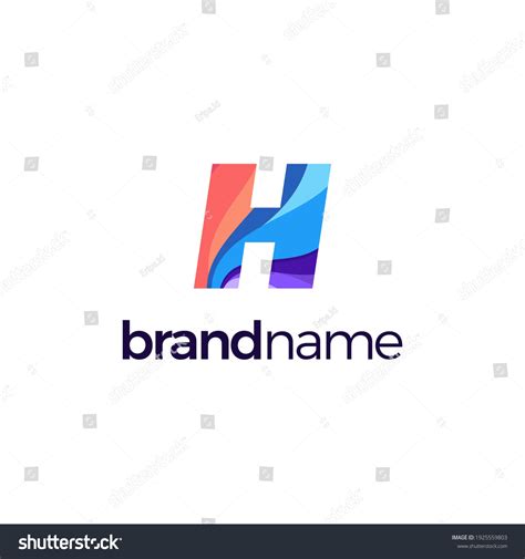 Letter H Logo Design Colorful Letter H Logo Royalty Free Stock