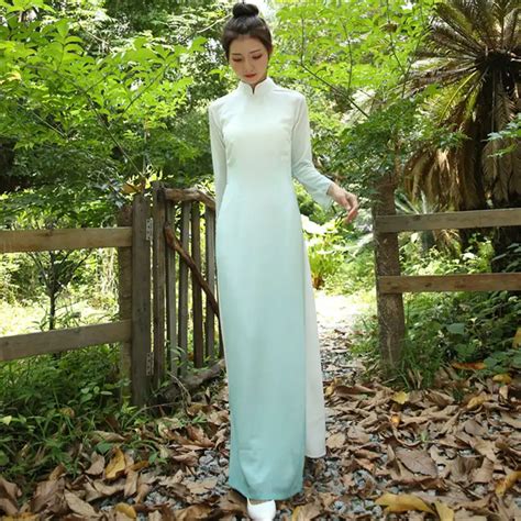 New Arrival Summer Ao Dai Vietnam Traditional Dress Cheongsam