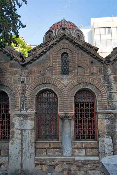 Atenas Grecia Iglesia De Panagia Kapnikarea Es Una