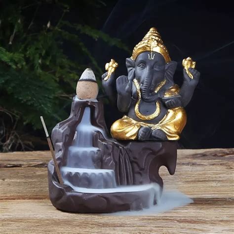 FIGURINE DE BASE Br Leur D Encens Reflux C Ramique L Phant Bouddh