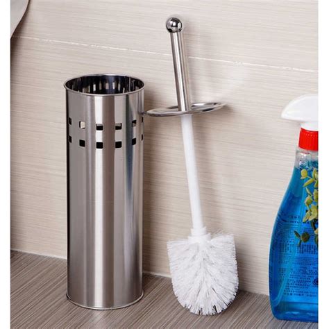 Escova Sanit Ria De Limpar Vaso Privada Suporte A O Inox Shopee Brasil