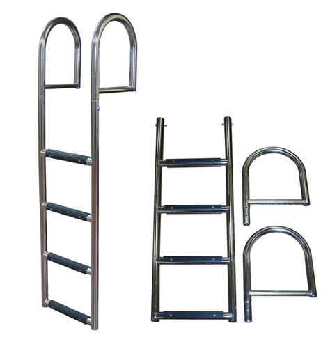 4 Step Stainless Steel Stationary Fixed Dock Ladders