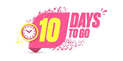 Premium Vector | 10 days to go banner design template