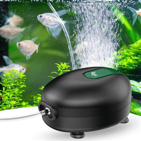 AQQA Pompe à air pour Aquarium 2 5 8W Bulleur Silencieux Réglable pour