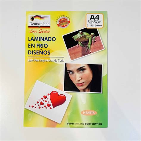 Laminado en Frío Holográfico Efecto Corazones Resma 50 hojas A4 IdeArte