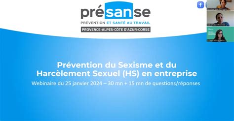 Replay Du Webinaire « Comment Prévenir Le Sexisme Et Le Harcèlement