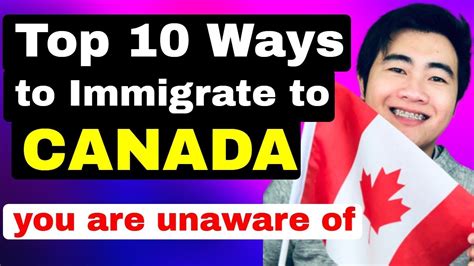 Top 10 Immigration Pathways In Canada Zt Canada Youtube