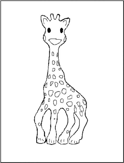 Coloriage Girafe Simple télécharger et imprimer gratuit sur