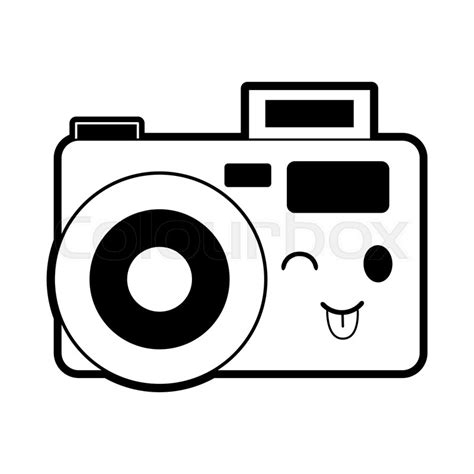 Photographic camera kawaii style icon ... | Stock vector | Colourbox