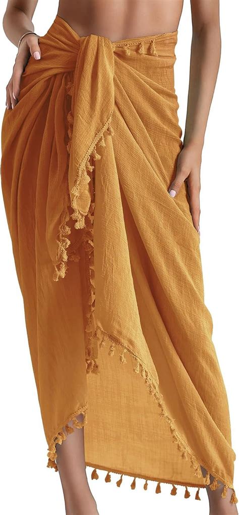 DanceeMangoos Sarong Cover Up Womens Beach Cover Up Bikini Bathing Suit Swimsuit Scarf Swimwear