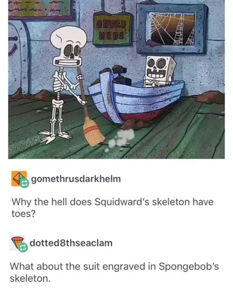 Spongebob Squarepa Skeleton Rtumblr