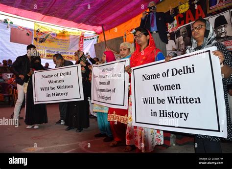 New Delhi India January Women Protest At Shaheen Bagh