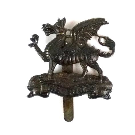 The Buffs (East Kent Regiment) Bronzed Cap Badge, Restrike - Tenniswood
