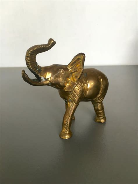 Vintage Brass Elephant Figurine