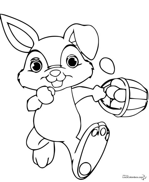 Coloriage Lapin De Paques A Imprimer Gratuit