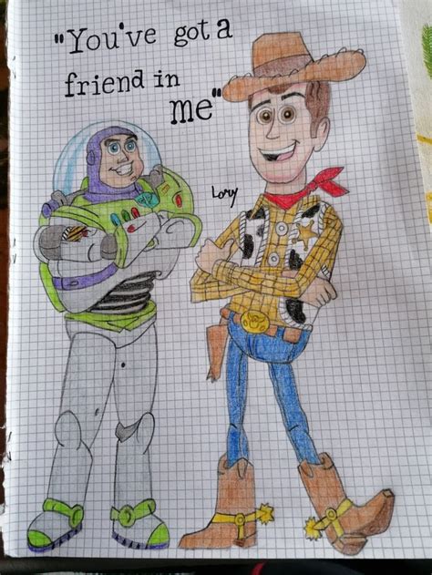 Buzz and Woody friends | Drawings, Male sketch, Square paper