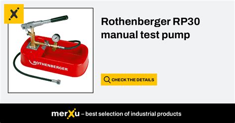 Rothenberger Rp Manual Test Pump Merxu Negotiate Prices