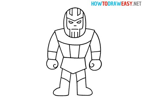 How To Draw Thanos For Kids Draw For Kids