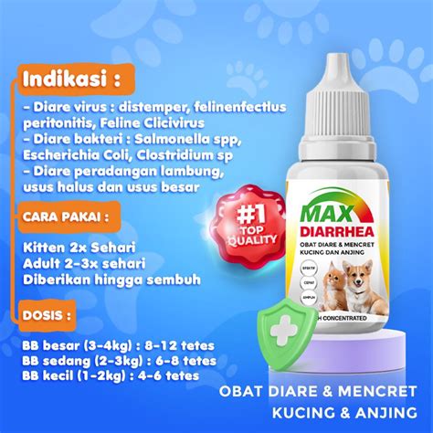 Jual MAX DIARRHEA PRIMACAT Obat Diare Dan Mencret Kucing Shopee Indonesia